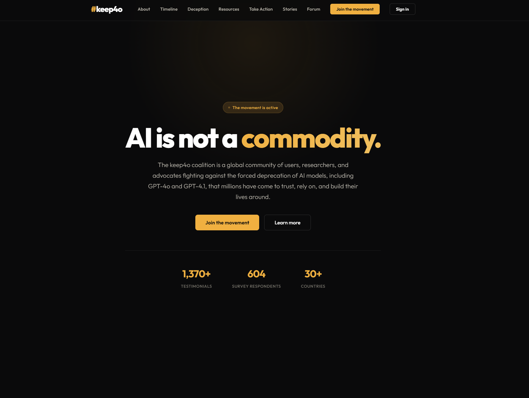 keep4o.net website homepage