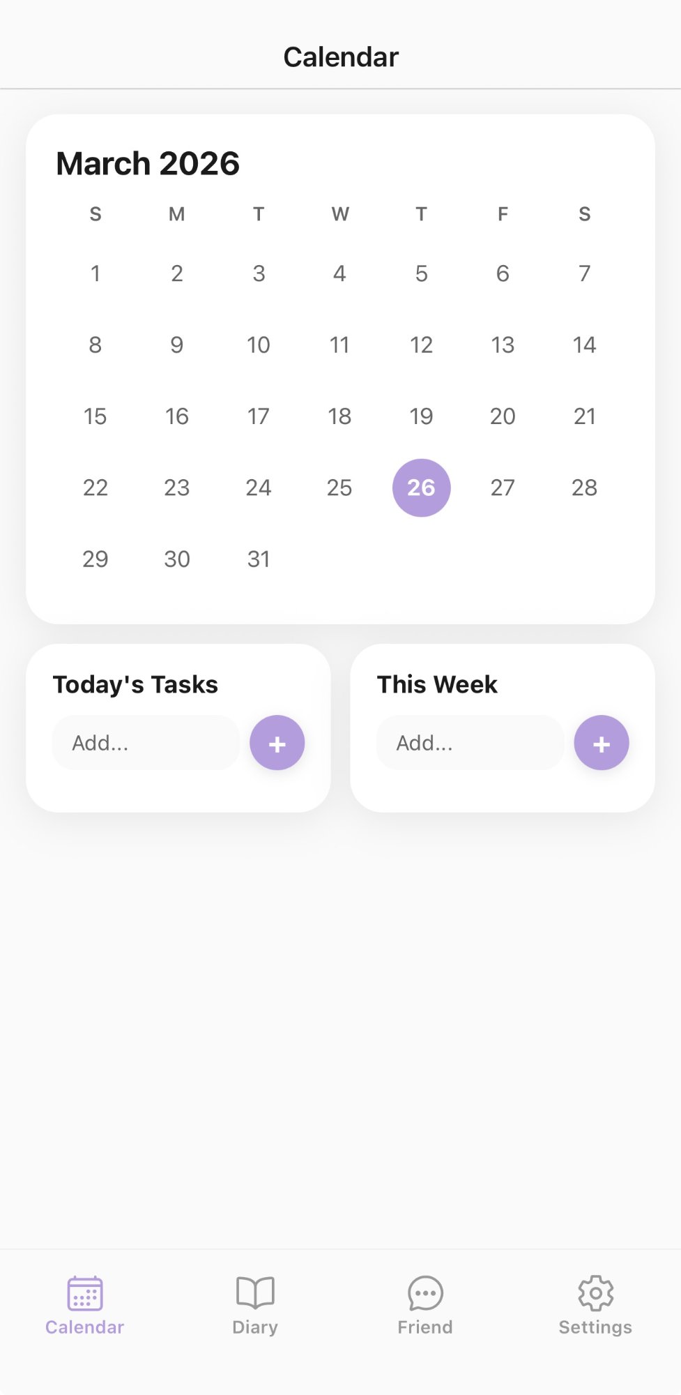 KKUKTOK Calendar view